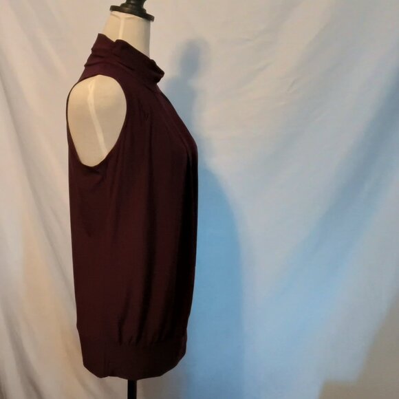 Perception Conception Womens Plum Blouse High Neck Tank Top - Picture 4 of 11